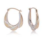 Load image into Gallery viewer, 14K Yellow Gold Small Oval Twist Hoop Earrings