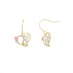 Load image into Gallery viewer, 10K Yellow Gold Heart Of Gold Earrings
