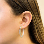Load image into Gallery viewer, 14K Yellow and White Gold Twist Hoop Earrings
