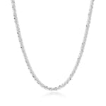 Load image into Gallery viewer, 14K White Gold Sparkle Chain Necklace 18"
