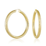 Load image into Gallery viewer, 14K Yellow Gold Large Statement Hoop Earrings