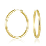 Load image into Gallery viewer, 14K Yellow Gold Serenity Hoop Earrings