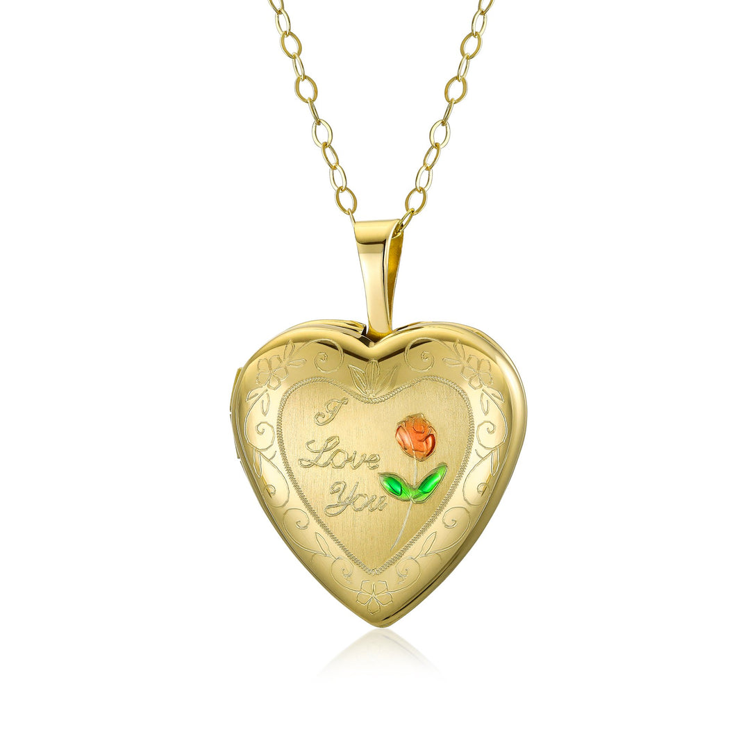14K Yellow Gold Forever Mom Locket Pendant