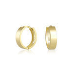 Load image into Gallery viewer, 14K Yellow Gold Simple Huggie Hoop Earrings