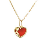 Load image into Gallery viewer, Heart of Gold Mother of Pearl Necklace Pendant