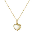 Load image into Gallery viewer, Heart of Gold Mother of Pearl Necklace Pendant