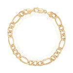 Load image into Gallery viewer, 10K Yellow Gold 3.5mm Figaro Chain Bracelet