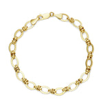 Load image into Gallery viewer, 10K Yellow Gold Bossbabe Oval Link Bracelet