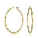 Load image into Gallery viewer, 14K Yellow Gold Thin Hoop Earrings
