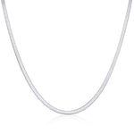 Load image into Gallery viewer, The Modern Thin Sterling Silver Herringbone Chain Necklace