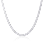 Load image into Gallery viewer, I am Bold Sterling Silver Herringbone Chain Necklace