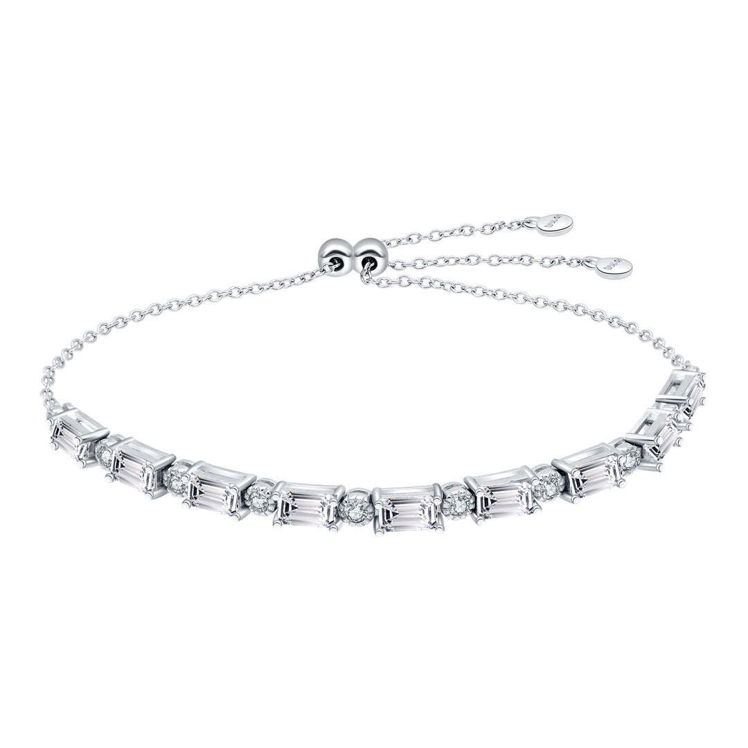 Layer me Adjustable Silver Line Bracelet