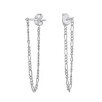 Load image into Gallery viewer, Sterling Silver Chain Link Dangle Earrings