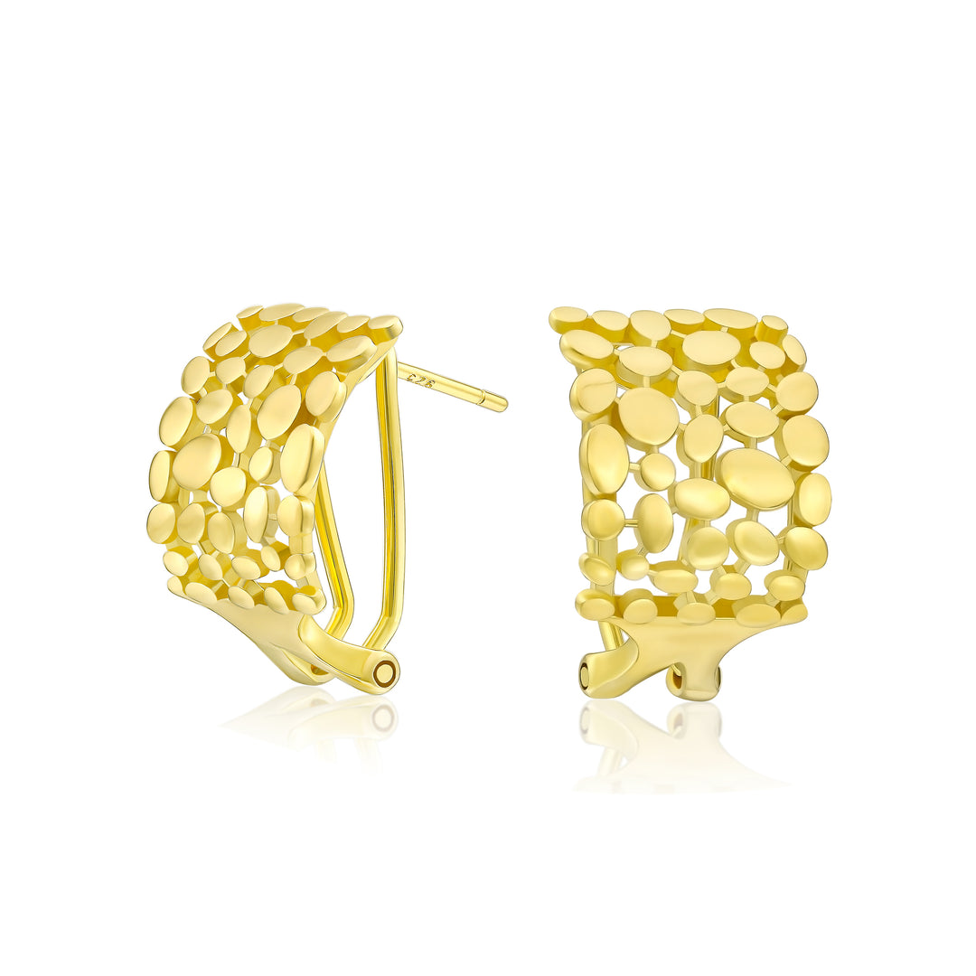 Sterling Silver Grid Earrings