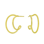 Load image into Gallery viewer, Double The Fun Hoop Earrings