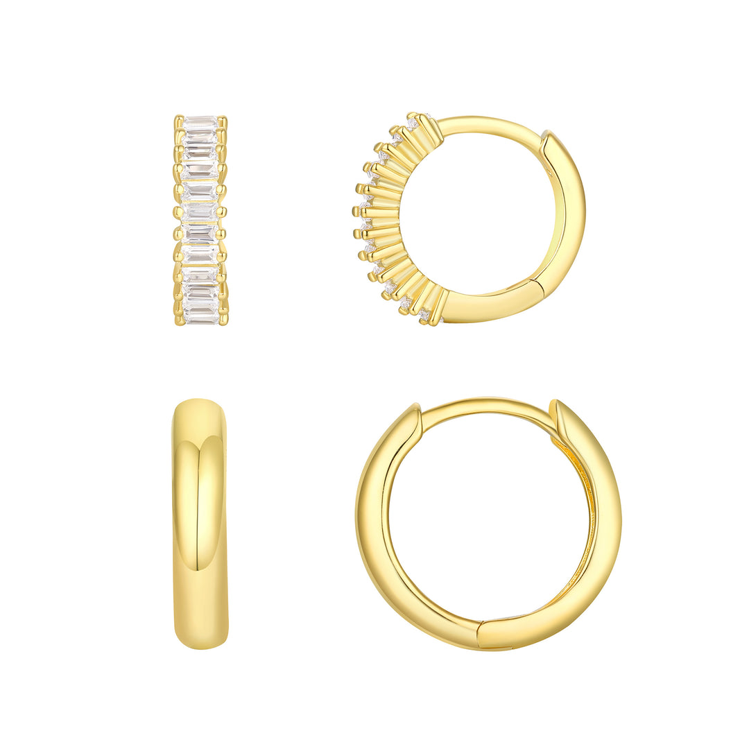 Glam CZ Hoops Earring set