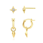 Load image into Gallery viewer, Charmed Starburst Earring Set