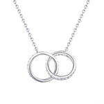 Load image into Gallery viewer, Sterling Silver Interlocking Rings Necklace