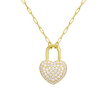 Load image into Gallery viewer, Heart Lock Pendant Necklace