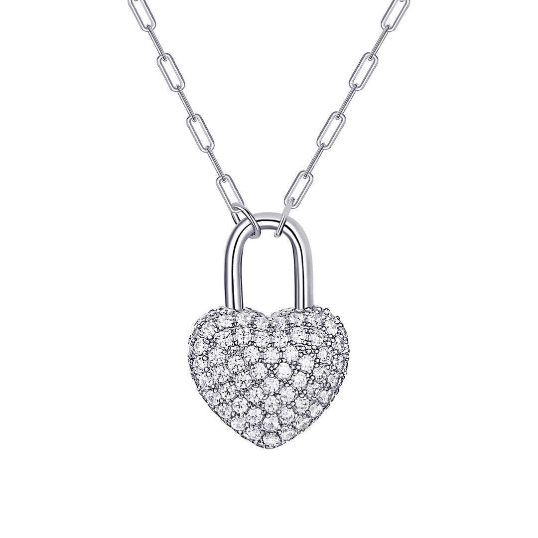 Heart Lock Pendant Necklace
