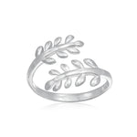 Load image into Gallery viewer, Sterling Silver Earth Leaf Band Ring