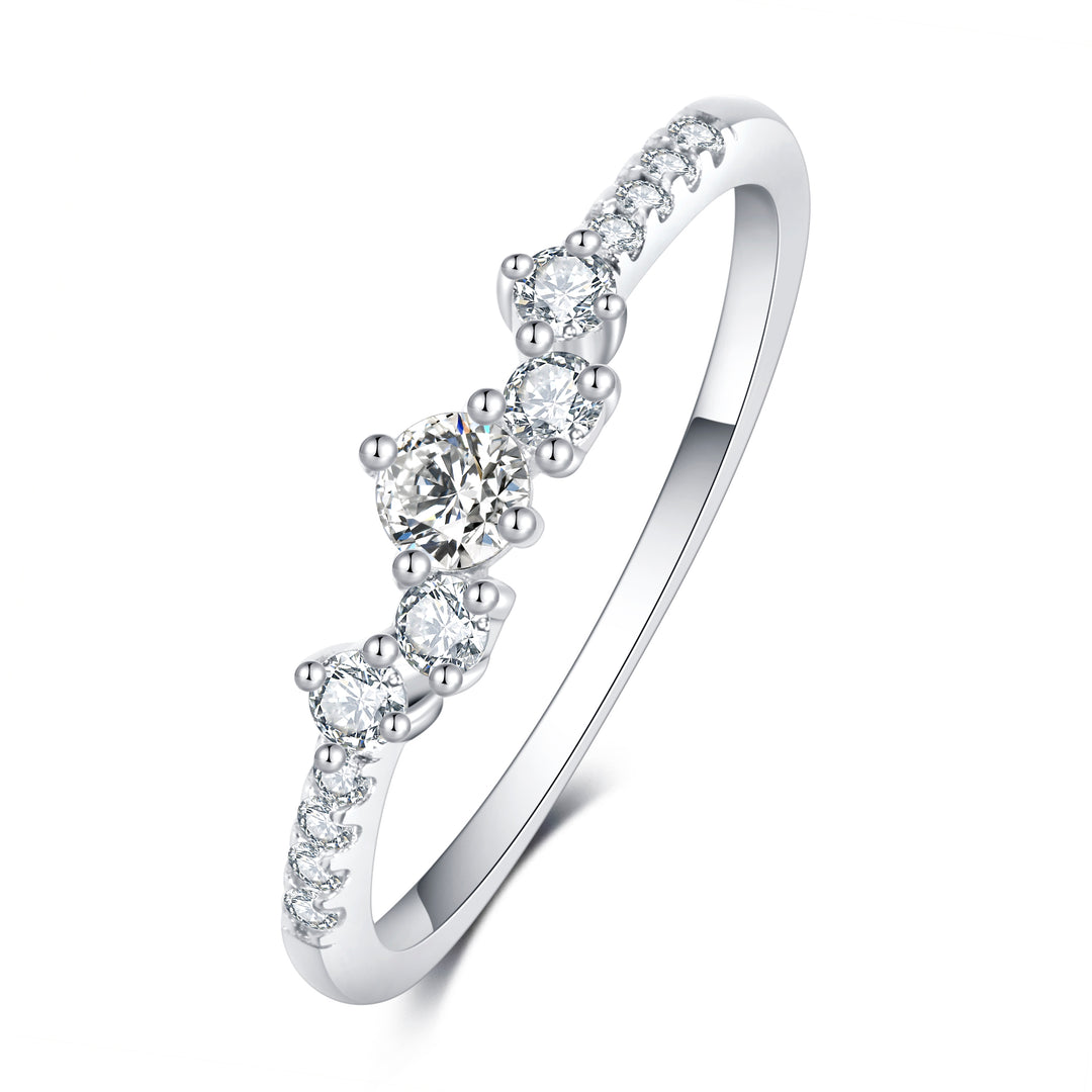 Sterling Silver Sparkle CZ ring