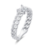 Load image into Gallery viewer, Sterling Silver Butterfly CZ ring