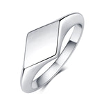 Load image into Gallery viewer, Sterling Silver Diamond Signet Ring