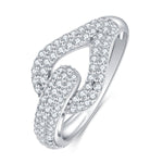 Load image into Gallery viewer, Sterling Silver Pave Interlocking CZ ring