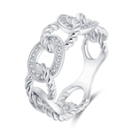 Load image into Gallery viewer, Bold Chain Eternity Sterling Silver Ring