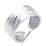 Load image into Gallery viewer, Wide Ridged Statement Band Ring