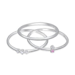 Load image into Gallery viewer, Sterling Silver Sparkle Accent Ring Set