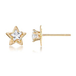 Load image into Gallery viewer, 10K Yellow Gold Your Shining Star Stud CZ Earrings
