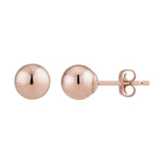 Load image into Gallery viewer, 14K Rose Gold 5mm Ball Stud Earrings