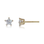 Load image into Gallery viewer, 10K Yellow Gold 5mm Star CZ Stud Earrings