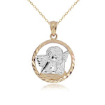 Load image into Gallery viewer, 10K Yellow Gold Guardian Angel Charm Pendant