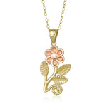 Load image into Gallery viewer, 10K Yellow & Rose Gold Flor Pendant Charm