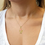 Load image into Gallery viewer, 10K Yellow & Rose Gold Flor Pendant Charm