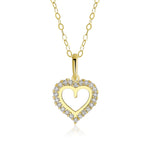 Load image into Gallery viewer, 10K Golden Heart CZ Sparkle Charm Pendant