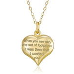 Load image into Gallery viewer, 10K Yellow Gold Heart Cross Pendant Necklace