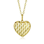 Load image into Gallery viewer, 10K Yellow Gold Heart Weave Pendant