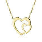Load image into Gallery viewer, 10K Yellow Gold Double Heart Necklace