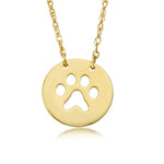Load image into Gallery viewer, 10K Yellow Gold Dog Paw Pendant