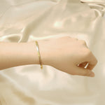 Load image into Gallery viewer, 10K Greek Symbols Yellow Gold Bangle