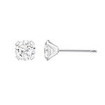 Load image into Gallery viewer, 10K White Gold Round 5mm CZ Stud Earrings