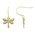 Load image into Gallery viewer, 10K Yellow Gold Dragonfly Stud Earrings

