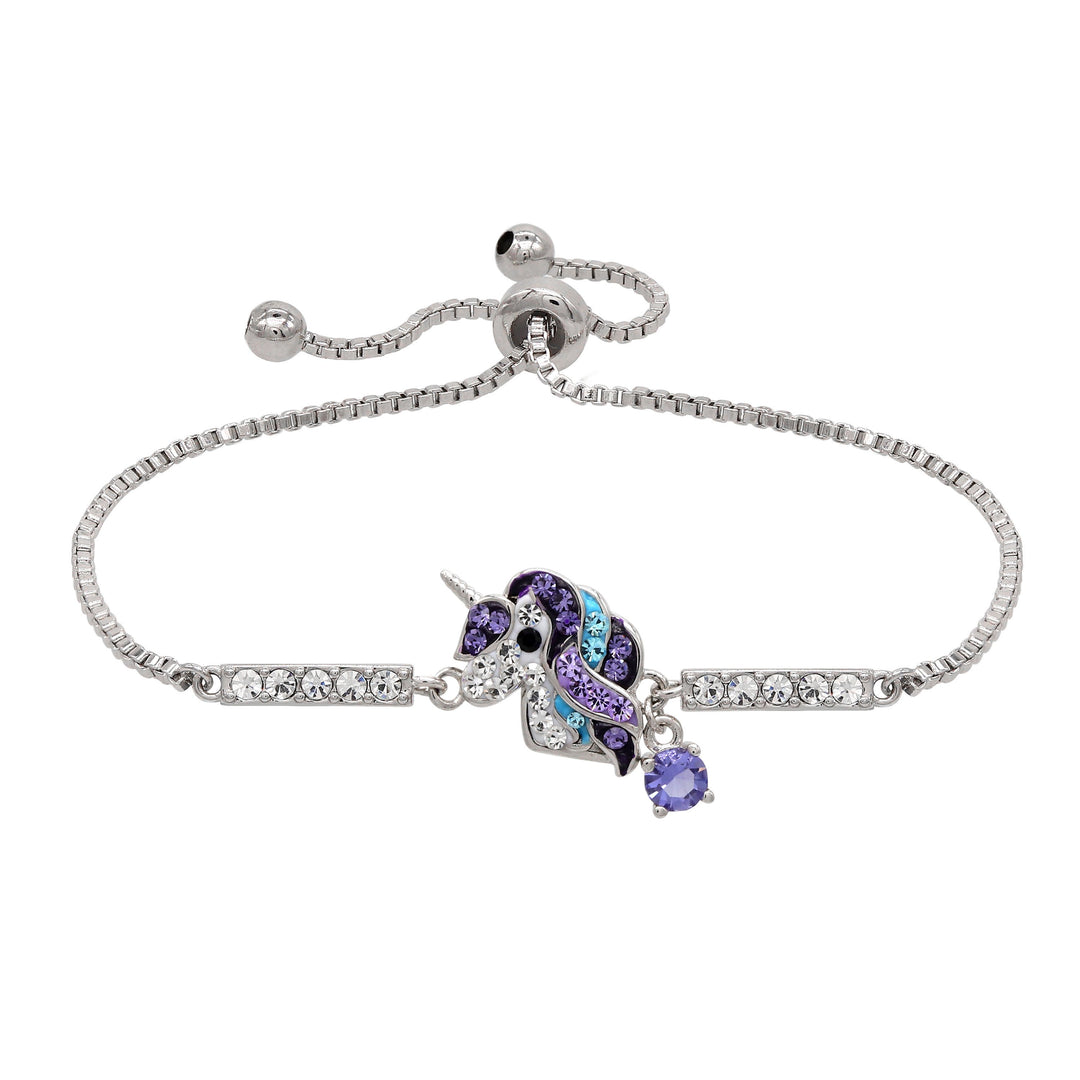 Sterling Silver Plated Brass Precious Unicorn Adjustable Bracelet