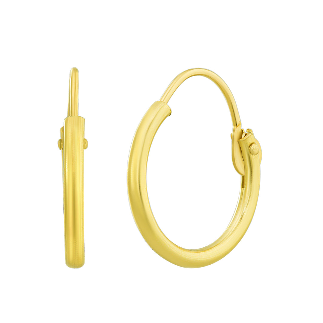 14K 9mm Mini Gold Hoop Earrings