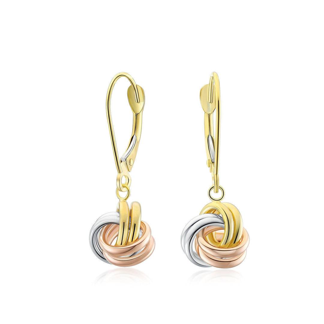 14K Classic Yellow Gold Dangle Ball Earrings