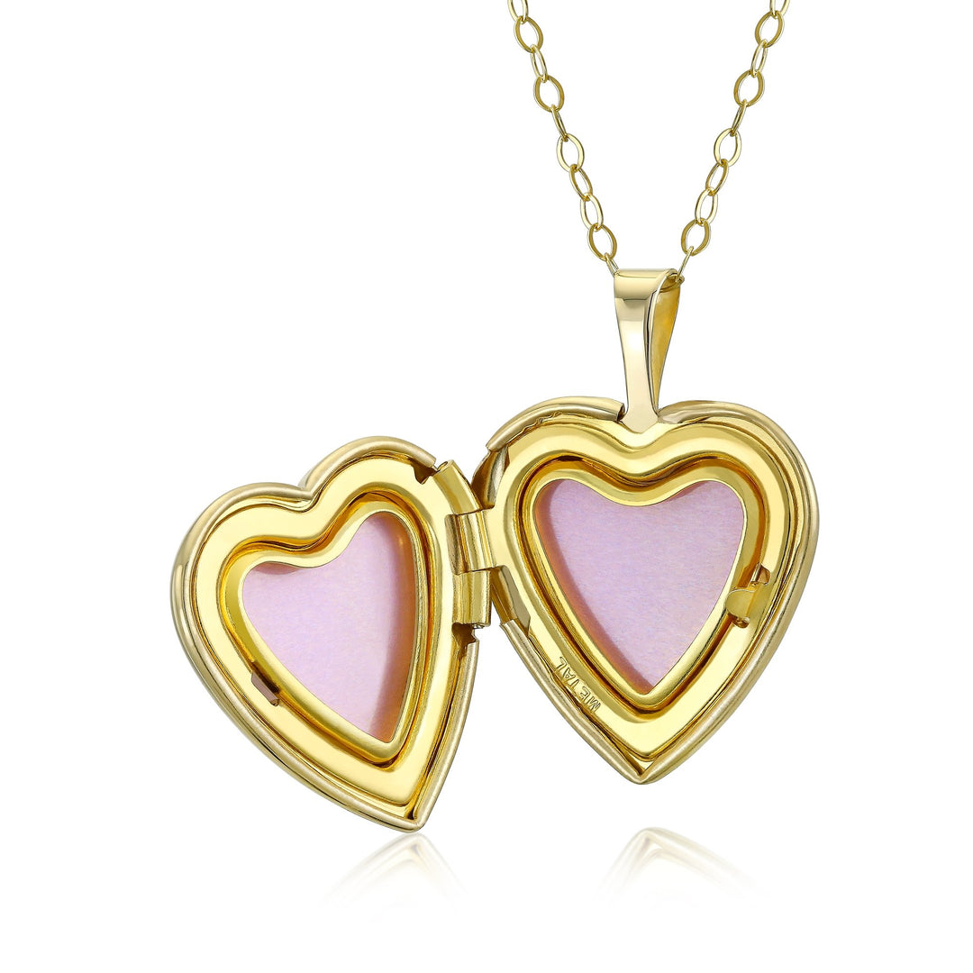 14K Yellow Gold  Forever Mom Locket Pendant